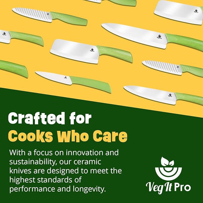 Durable Ceramic Knife for Chopping Vegetables & Fruits, 4” Non-Reactive and - Image 6