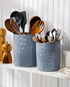 famiware Ocean Utensil Holder, 7.2"+5.8" Ceramic Kitchen Utensil Holder - Image 2