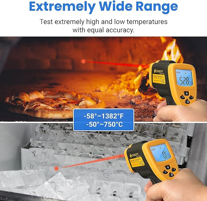 Etekcity Infrared Thermometer Temperature Gun 800, -58℉ to 1382℉ - Image 4
