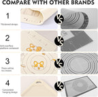 Ourokhome Silicone Baking Mat Sheet and Pastry Dough Cutter, 0.5 Inch Thick - Image 5