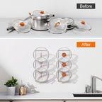 Durmmur 2 Pack Pot Lid Organizer Rack, 6-Tier Pot Lids Holder - Image 6