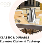 OGGI Stainless Steel Pitcher- Stainless Steel Water w/Ice Guard, Water Carafe - Image 3
