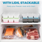 Large Ice Cube Trays 2 Pack, Easy Release 2.4" Super Big Ice Cubes, Stackable - Image 5