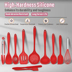 Silicone Kitchen Utensils Set, E-far 23 Pcs Red Cooking Utensils Tools - Image 5