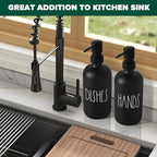 VIMERPA Hand and Dish Soap Dispenser Set, Matte Black Hands Dishes Soap - Image 5