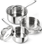 MICHELANGELO Stainless Steel Sauce Pot Set by Michelangelo