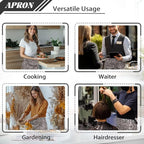 Server Apron with 3 Pockets, Waterproof Oil Waitress Waiter Half Apron - Image 5