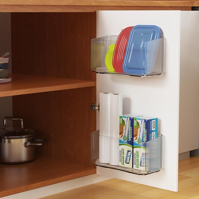 MaraFansie 2 Pack Over Cabinet Organizer Storage Lid Organizer Caddy Space - Image 2