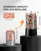 CIRCLE JOY Rechargeable Gravity Electric Salt and Pepper Grinder Set Automatic - Image 5