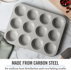 Martha Stewart Gallen 12-Cup Nonstick Carbon Steel Muffin and Cupcake Pan – - Image 4