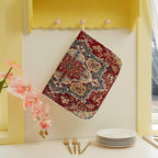 Burgundy Red Dish Drying Mat 18 x 24 inch Bohemian Rug Carpet Decorative Drying - Image 5