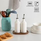 Sweejar Ceramic Olive Oil Dispenser Bottle Set, Opaque Oil Cruet Protects to - Image 4
