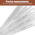 5PcsTeaspoon Measuring Spoons, 3/16 tsp, Mini Measuring Spoon, Square Bowl - Image 4