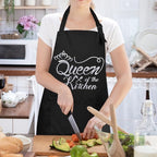 Funny Aprons for Women with Pockets, Kitchen Cooking Grilling Bbq Cute Chef - Image 2