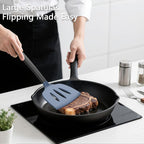 Coukre 3 Pack Silicone Spatula Set, High Heat Resistant, Fish Spatula, Solid & - Image 3