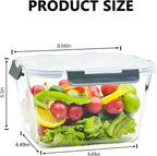 2 Pack Large Glass Food Storage Containers - Image 2
