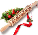Stocking Stuffers Gifts for Women, Wooden Embossed Rolling Pin for Baking - Image 9