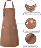 Tosewever Art Aprons for Women Painting Pottery Baking, Mens Buckle Straps - Image 2