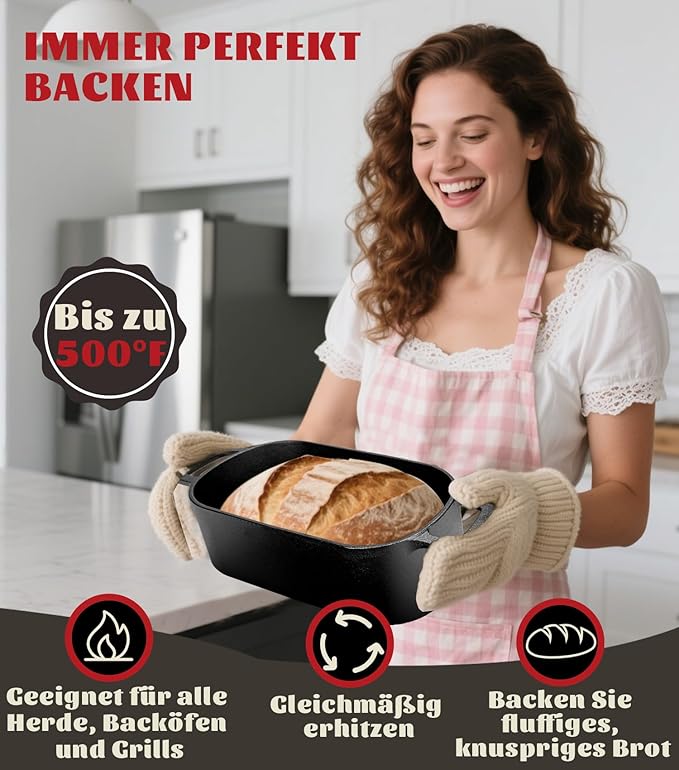 LINMAGCO Dutch Oven for Bread Baking & Sourdough Bread Baking Starter Kit- - Image 7