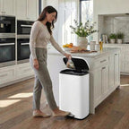 8 Gal Kitchen Trash Can, 30L Recycling or Garbage Bin, Brushed Stainless Steel - Image 9