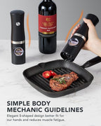 FORLIM Rechargeable Electric Salt and Pepper Grinder Set - Image 4