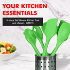 Chef Craft Premium Silicone Kitchen Tool and Utensil Set, 5 Piece - Image 2