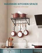 OROPY 23 Inch Wall Mounted Pot Rack Storage Shelf - Image 2
