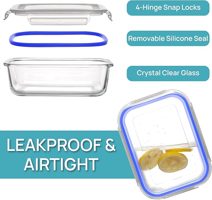 Vtopmart 5Pack 22oz Glass Storage Containers - Image 6