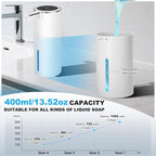 2 Pack Automatic Soap Dispenser: 13.52oz/400ml Wall Touchless Liquid - Image 5
