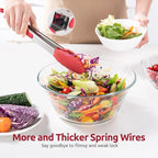 600ºF Heat Resistant Kitchen Tongs: U-Taste 9+12 inch Silicone Cooking Tong Set - Image 8