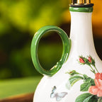 Ceramic Olive Oil Dispenser, 27 oz Floral Pattern Cruet - Image 8