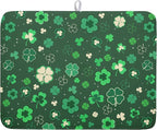 Happy St. Patrick's Day Dish Drying Mat by Kawani
