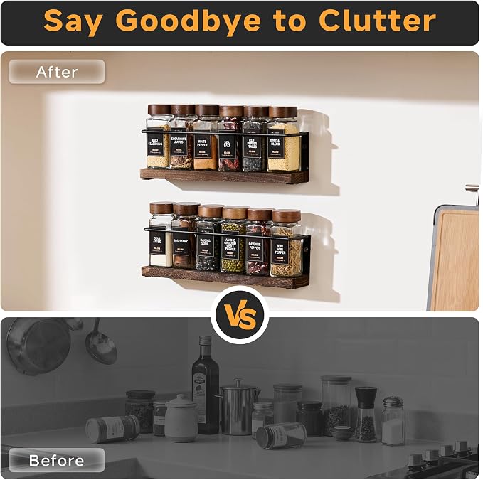 2-Tier Wall Mount Spice Rack Organizer - Image 4