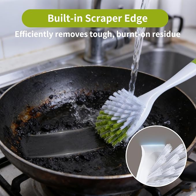 Dish Brush Scrub Brush with Handle - Image 6
