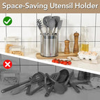 Hillbond 7.5x6.9 Inch EXTRA LARGE Utensil Holder - Image 4