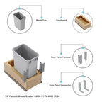 Dowell Single 35Qt Undermount Trash Pull-Out Waste Container - Image 9