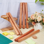 OLYCRAFT 10pcs Wood Rolling Pins 11.8 inch Clay Rolling Pins 1.1 inch Diameter - Image 5