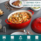 vancasso Enameled Cast Iron Dutch Oven, 9.3 Quart Dutch Oven Pot - Image 3