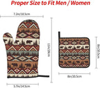Vintage Rustic Oven Mitts and Pot Holders Sets of 3 Heat Resistant Hot Pads - Image 4