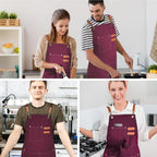 OUNLEN Chef Apron for Men Women Canvas Aprons - Image 6