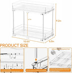 2 Set, 2 Tier Pull Out Cabinet Organizer - Image 3