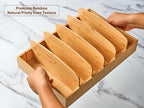 Umilife Extra Large Kitchen Cabinet & Drawer Organizer, Bamboo Lid Holder - Image 3