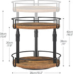 HOOBRO Lazy Susan Organizer Spice Rack, 2-Tier Height Adjustable Rotating Spice - Image 4