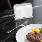 LUGUNU Acrylic Cocktail Napkin Holder-Clear Scalloped Napkin Dispenser - Image 6