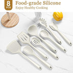 LIANYU 8Pcs Kitchen Cooking Utensils Set, Silicone Utensil Sets, Heat Resistant - Image 3