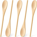 MORGLES 5 Pcs Wooden Spoons for Cooking, 12 Inches Long Handle Spoons for Mixing by Morgles