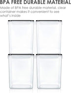 Vtopmart 4 PCS Large Food Storage Containers 5.2L / 175oz, 4 Pieces BPA Free - Image 3