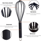 GorGin high temperature and easy to clean silicone whisk, 10 inch, grip good - Image 2