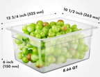 CURTA 6-Pack 1/2 Size 6" Deep NSF Polycarbonate Food Pans | Dishwasher & - Image 2