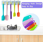 Silicone Spatula Set, 5 Piece Food Grade Rubber Spatulas - Image 4